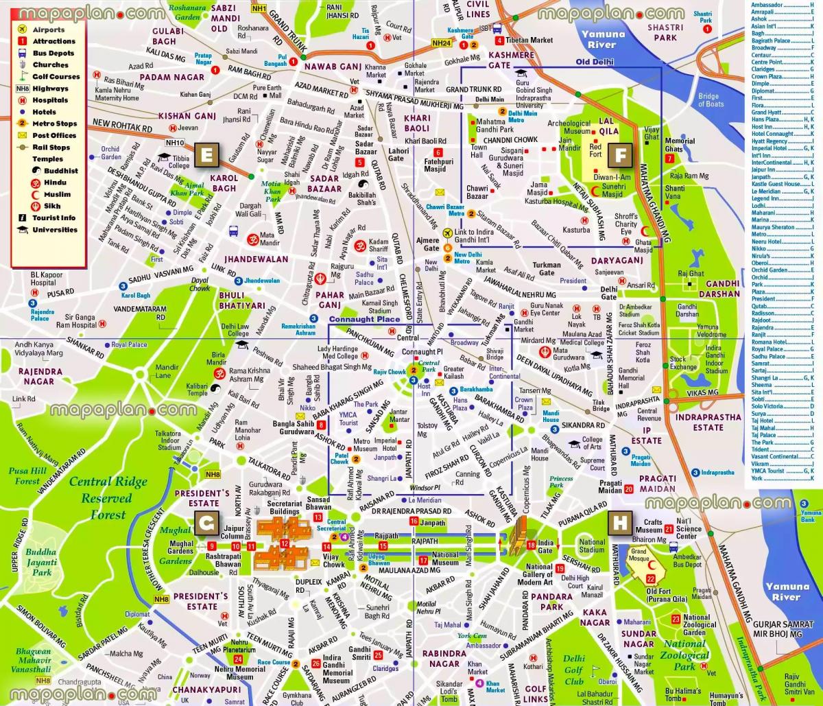 New Delhi city center map
